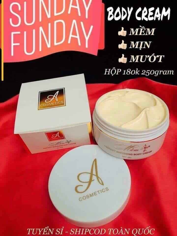 BODY MÊM A COSMETICS 200G + quà tặng + (không bán hàng f)