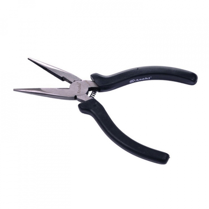 Kềm nhọn cán đen kiểu mỹ asaki ak-8048
