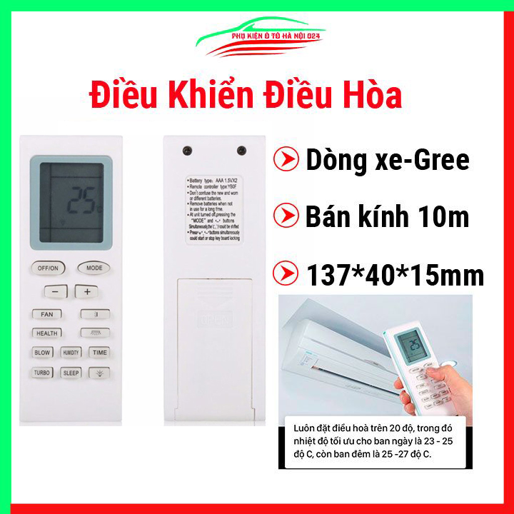 Điều khiển điều hoà Gree đa năng màu trắng xám