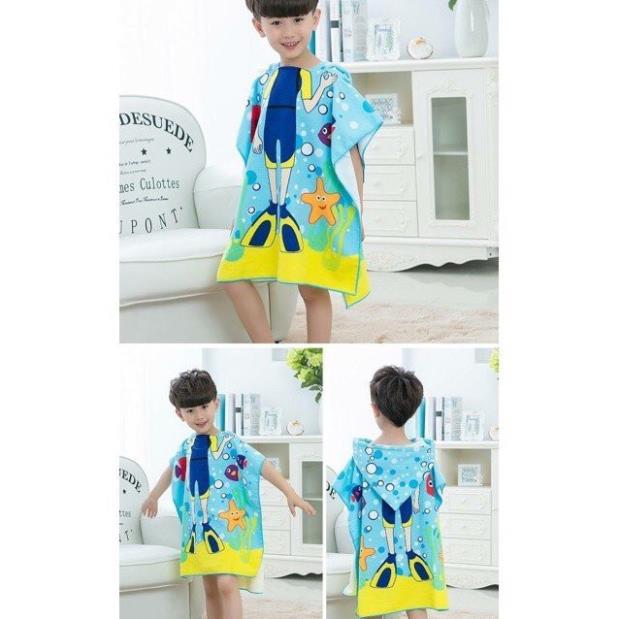 Áo choàng khăn tắm cho bé đa chức năng