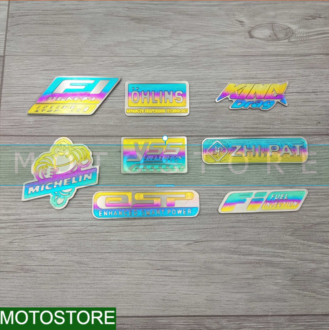 Logo tem sticker titan gr5 biker racing zhipat rcb các mẫu
