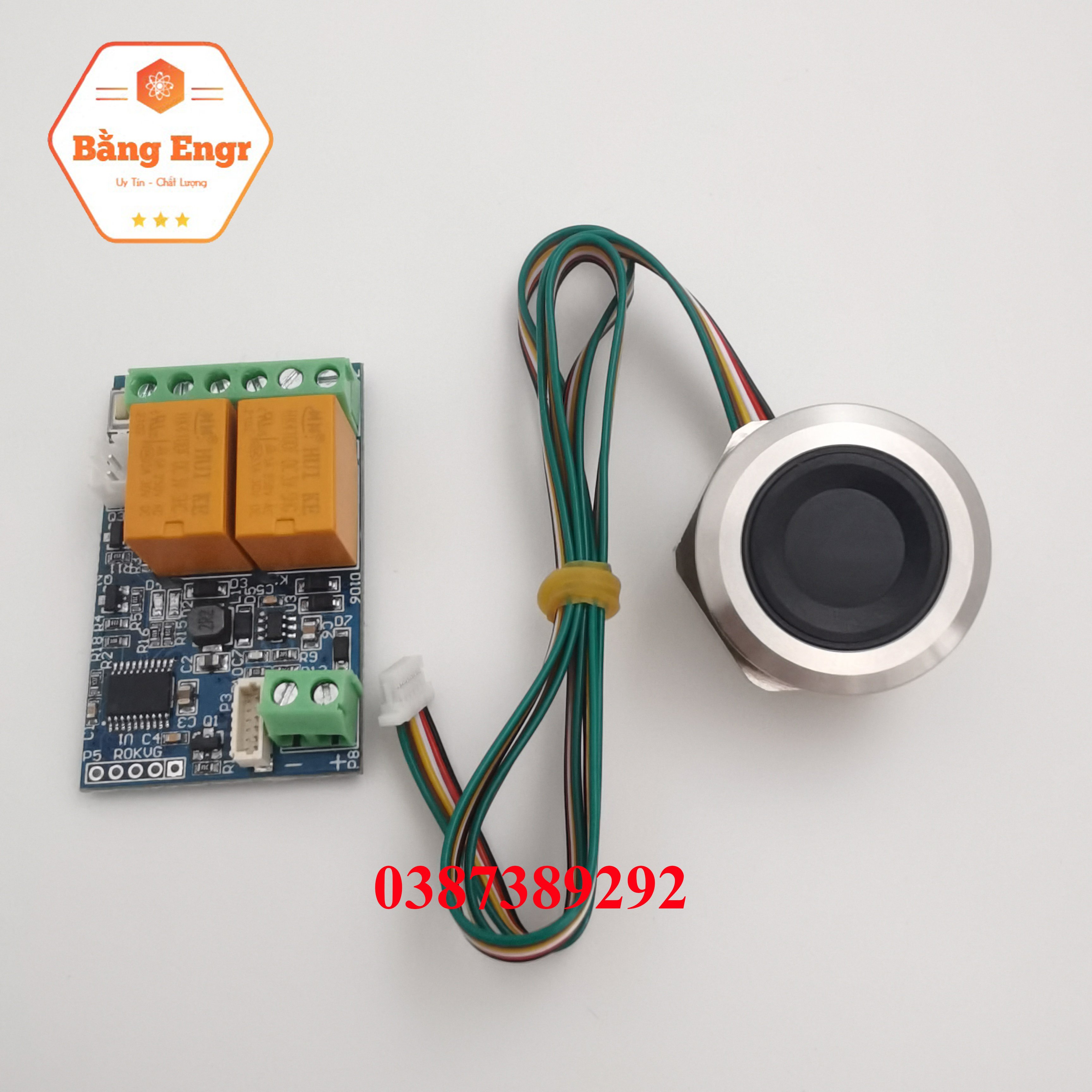 Mạch khóa VÂN TAY 2 ĐẦU RA siêu nhạy lắp Xe máy, Ô tô, Cửa nhà, Thiết bị điện, Xe đạp điện v..v..