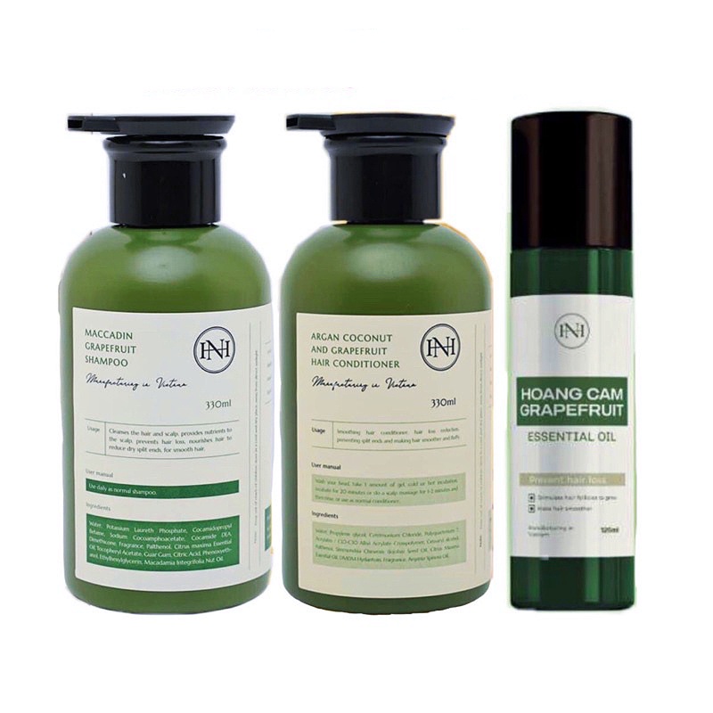 Combo dầu gội bưởi+tinh dầu bưởi +gel ủ bưởi dừa nga hoàng