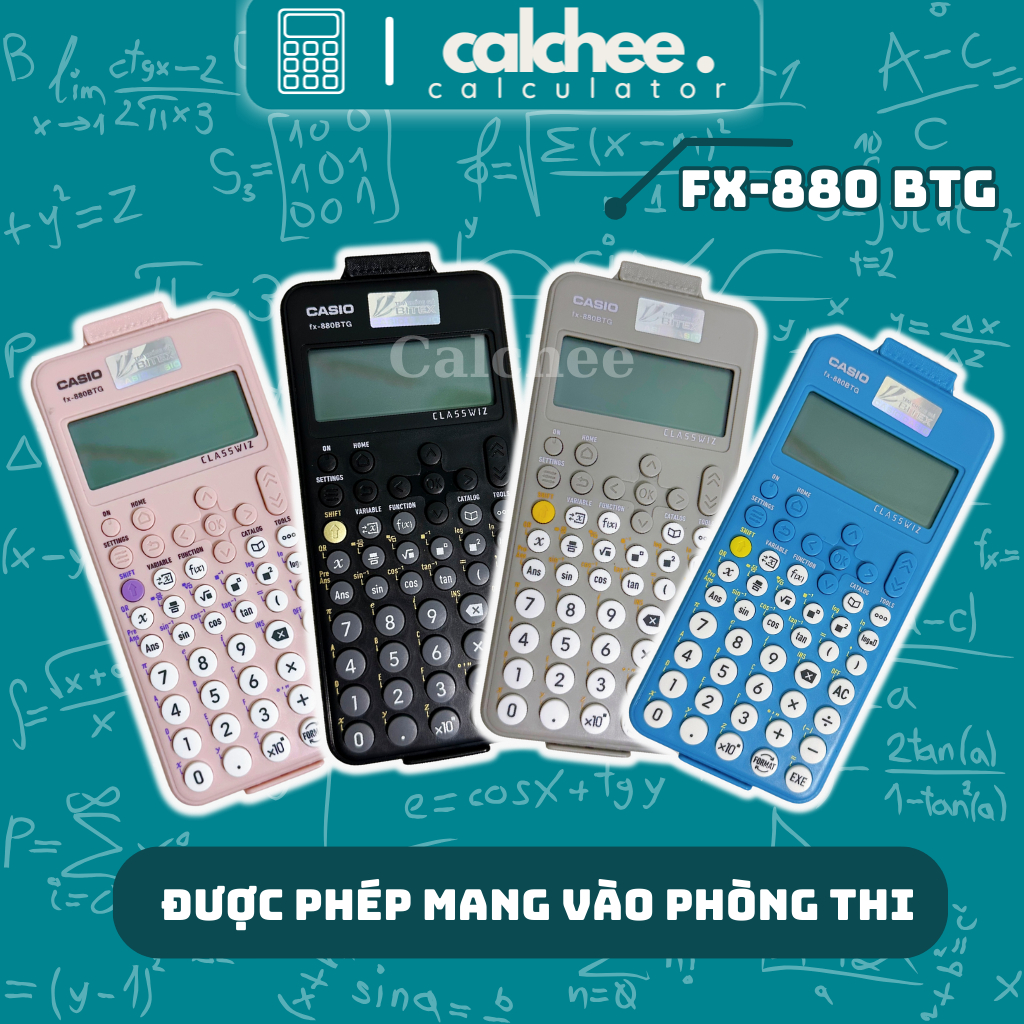 Máy tính Casio Fx-880 BTG có hỗ trợ tiếng việt Máy tính học sinh giá rẻ fx-880 btg cầm tay học sinh