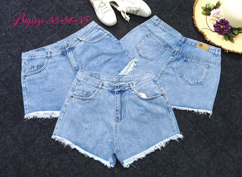 [HCM]Quần Short Jean Nữ Mẫu Trơn Không Rách Hàng Bigsize