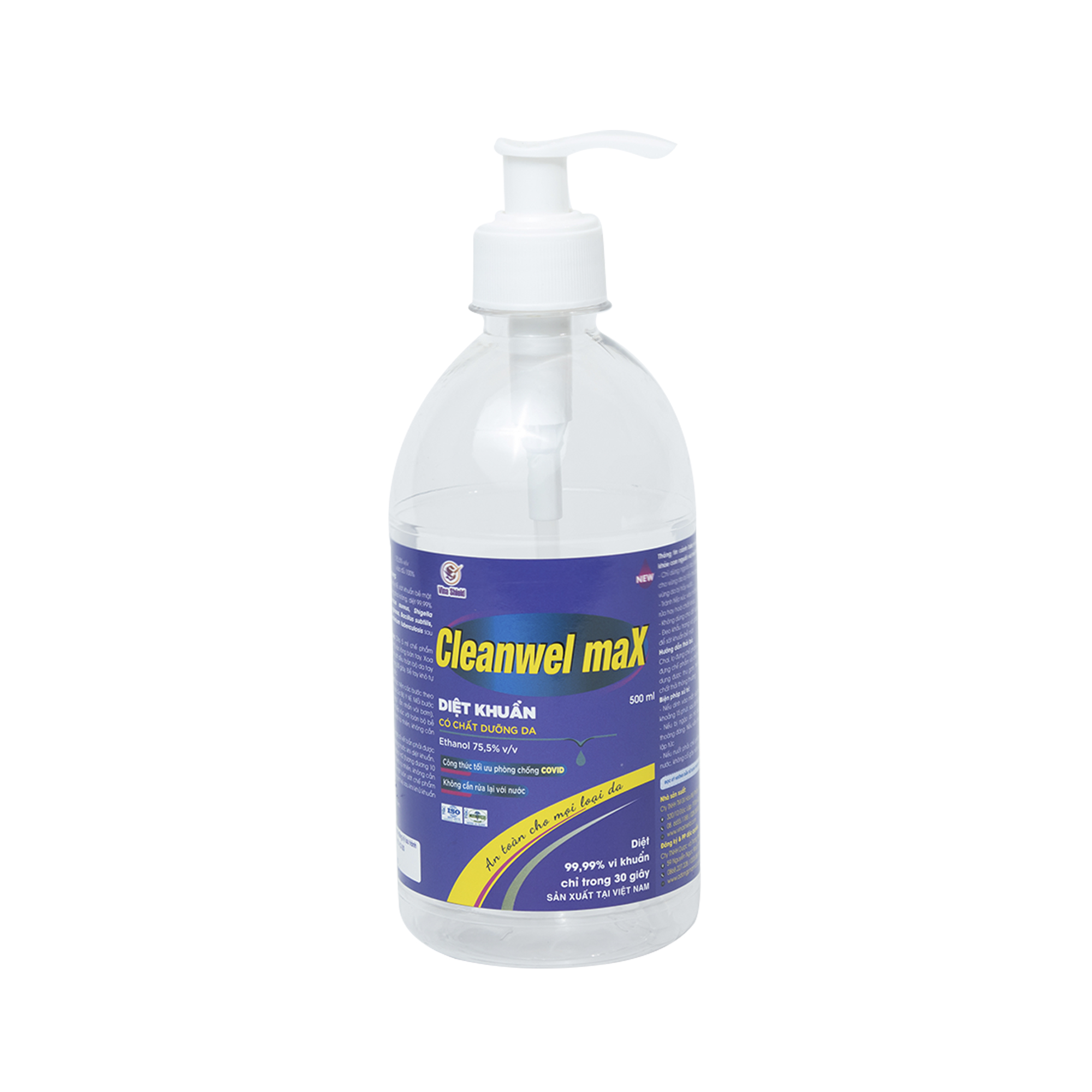 Dung dịch sát khuẩn tay nhanh cleanwel max 500 ml
