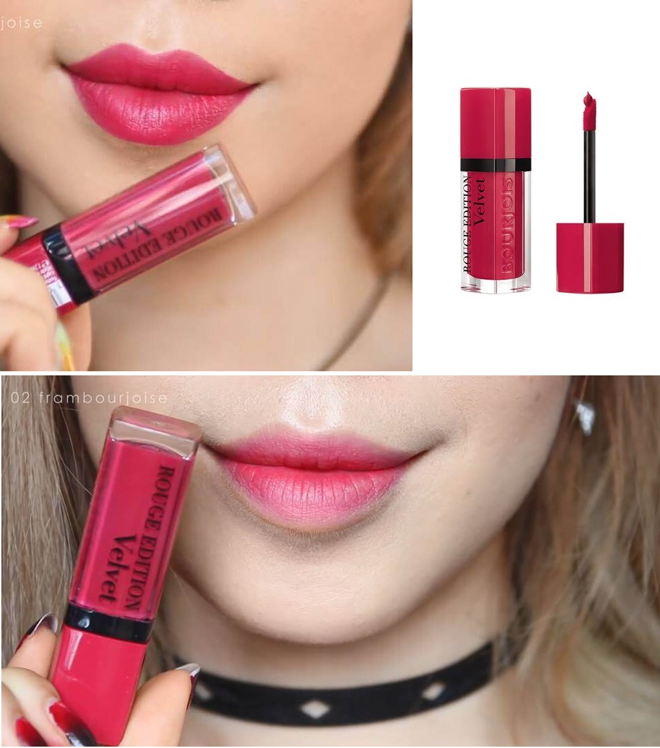 Son Bourjois Rouge Edition Velvet Frambourjoise 02 (7.7ml) - (Đỏ tông hồng)