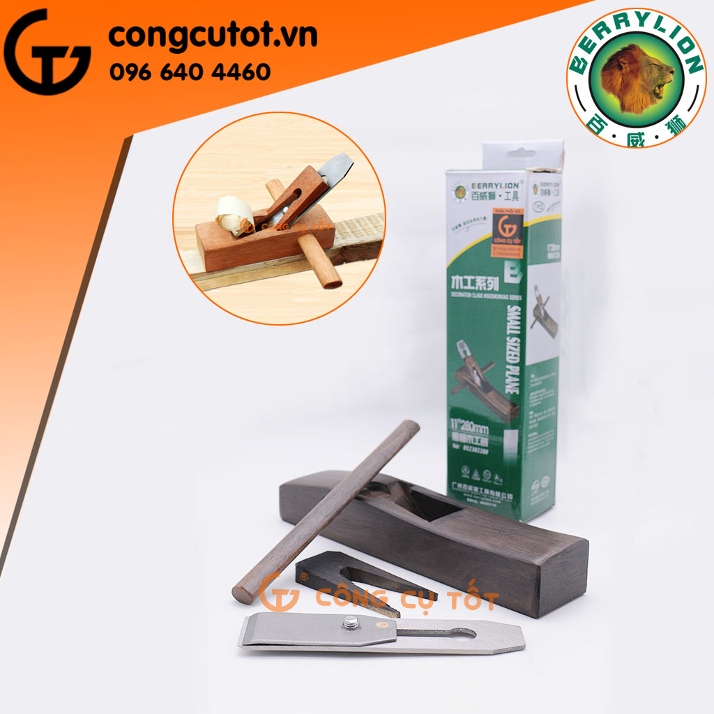 Bào gỗ Berrylion lưỡi thép gió size tùy chọn