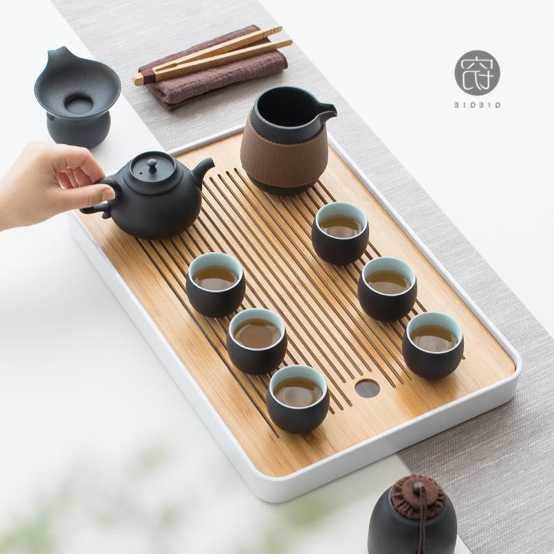 Khay đựng bộ ấm trà - trà đạo cực đẹp có khay thoát nước tiện dụng