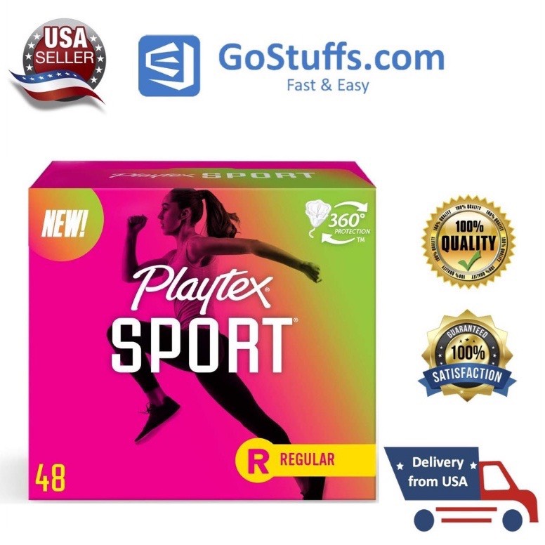 Tampons Playtex sport siêu thấm dùng để vận động hộp 48 miếng loại Regular