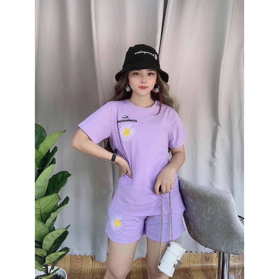 Đồ bộ mặc nhà, set bộ thun đùi, set bộ đùi chất cotton co giản mặc nhà dễ thương form rộng thoải mái bigsize tới 85kg