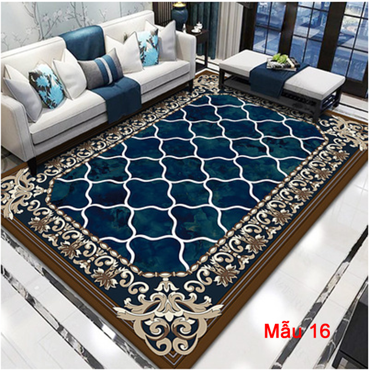 THẢM TRẢI SÀN HÌNH XANH CỔ ĐIỂN MẪU 16