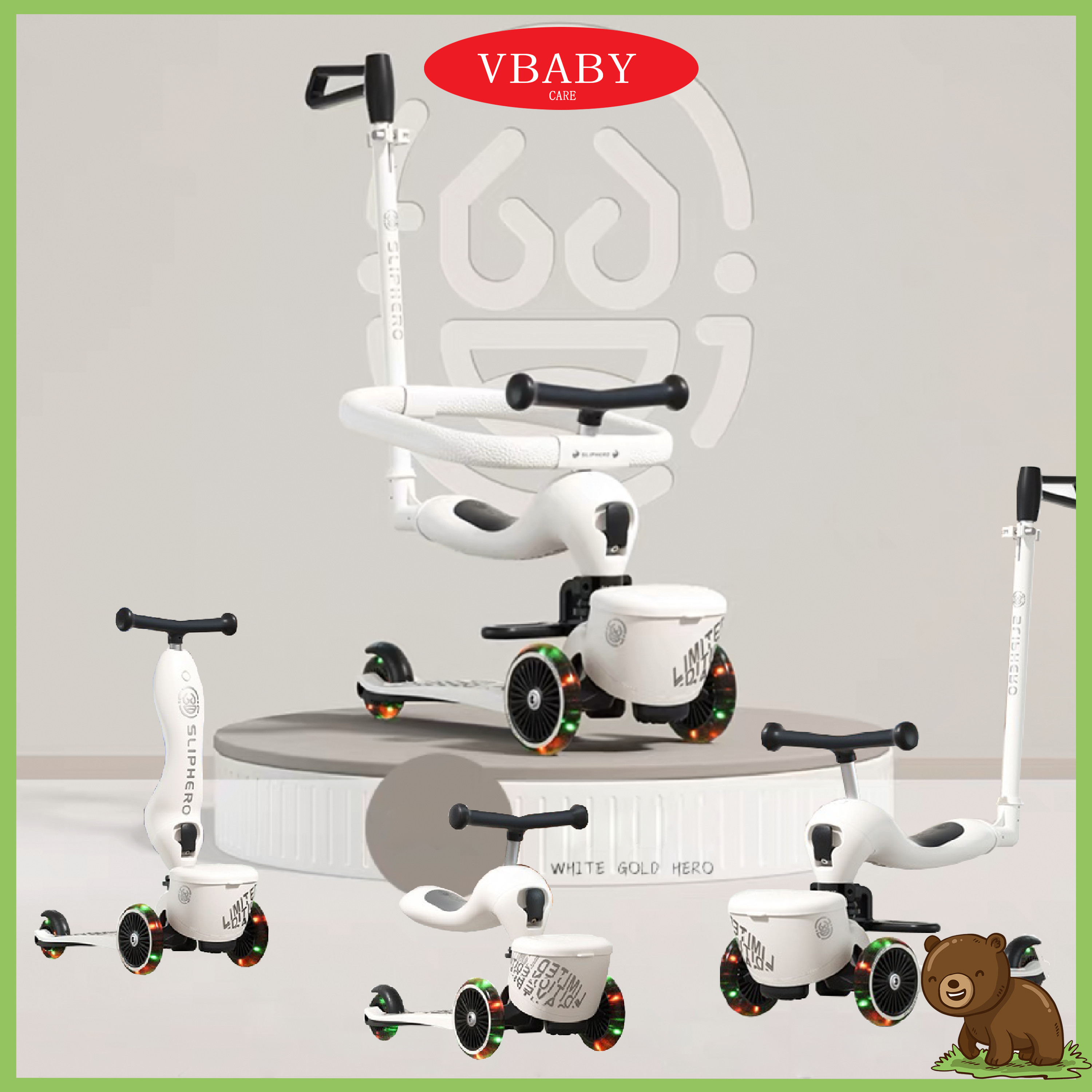 Xe trượt scooter đa năng 4 in 1 h4 và 2 in 1 h2