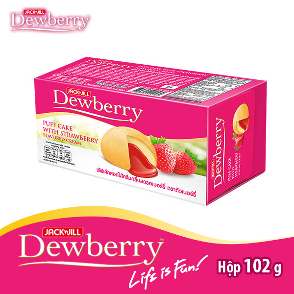 Combo 2 hộp bánh bông lan kem vị dâu dewberry 102g