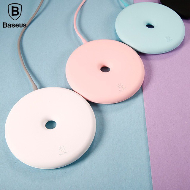 Đế sạc không dây baseus donut-iphone/samsung - chuẩn qi - - siêu tản nhiệt