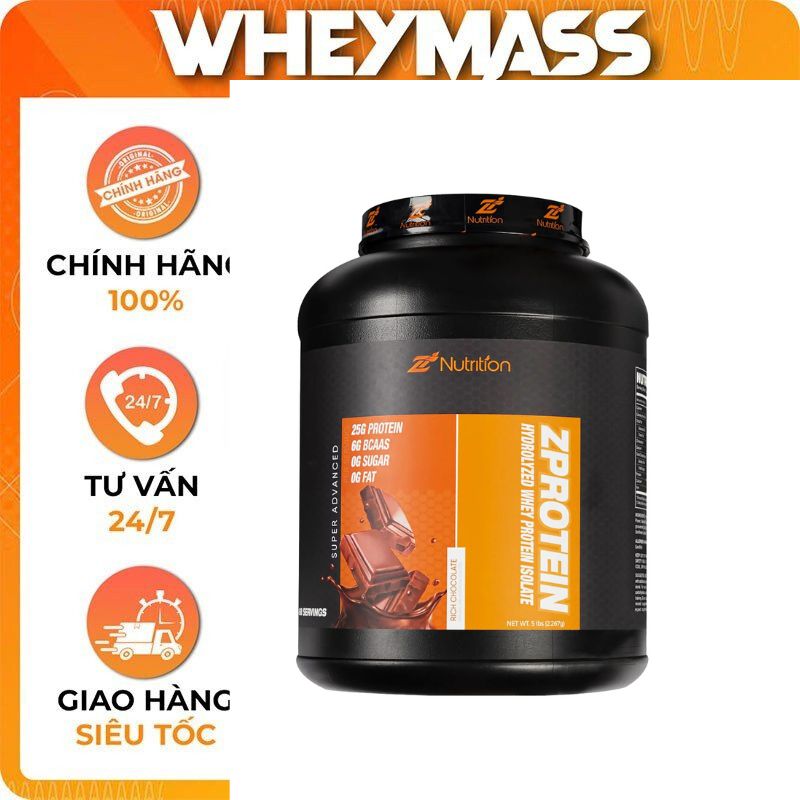ZPROTEIN HYDROLYZE WHEY PROTEIN ISOLATE 5LBS 2.27KG Sữa Whey Hỗ Trợ Tăng