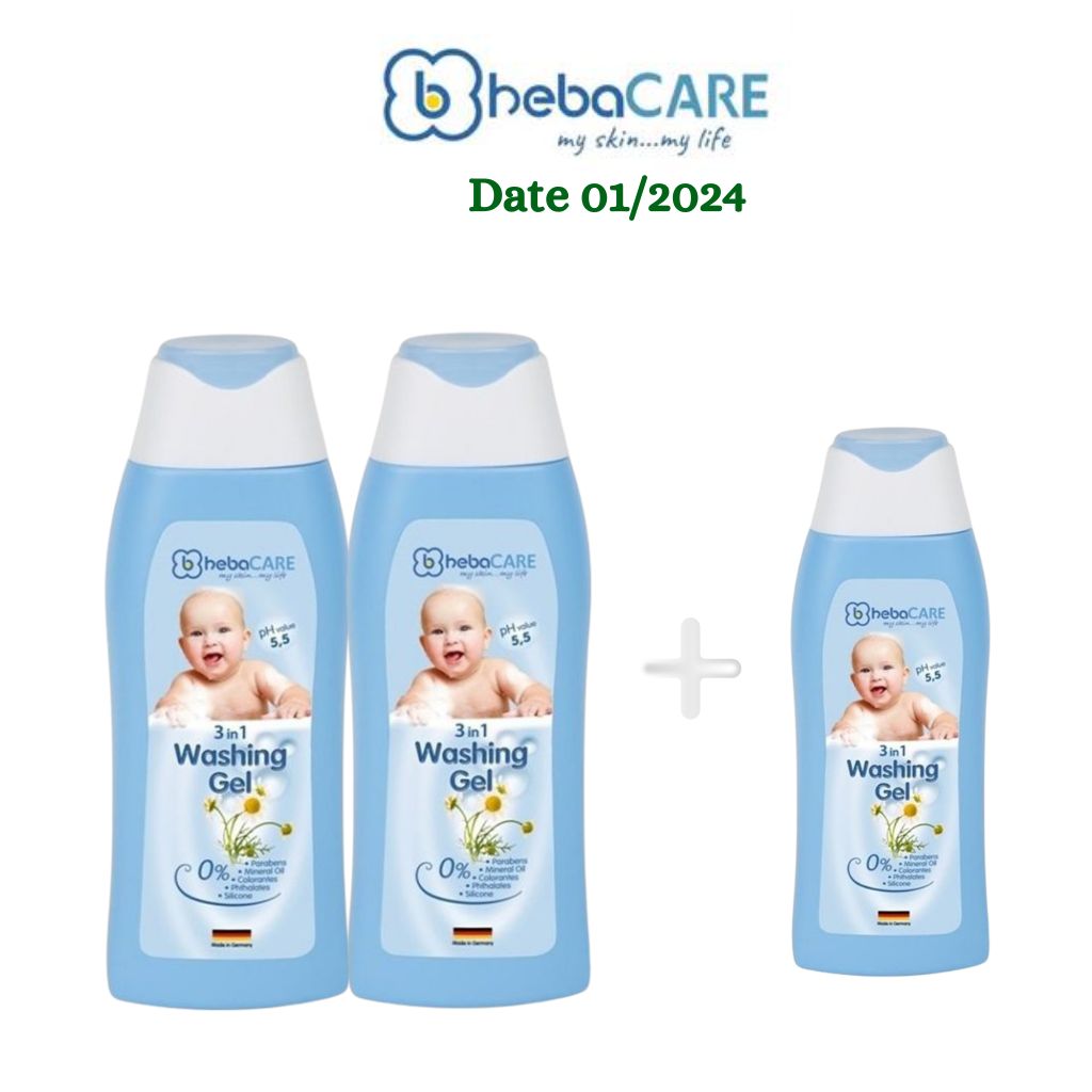 Mua 2 tặng 1 Dầu tắm gội và dưỡng ẩm cho bé 3 in 1 washing gel 250ml