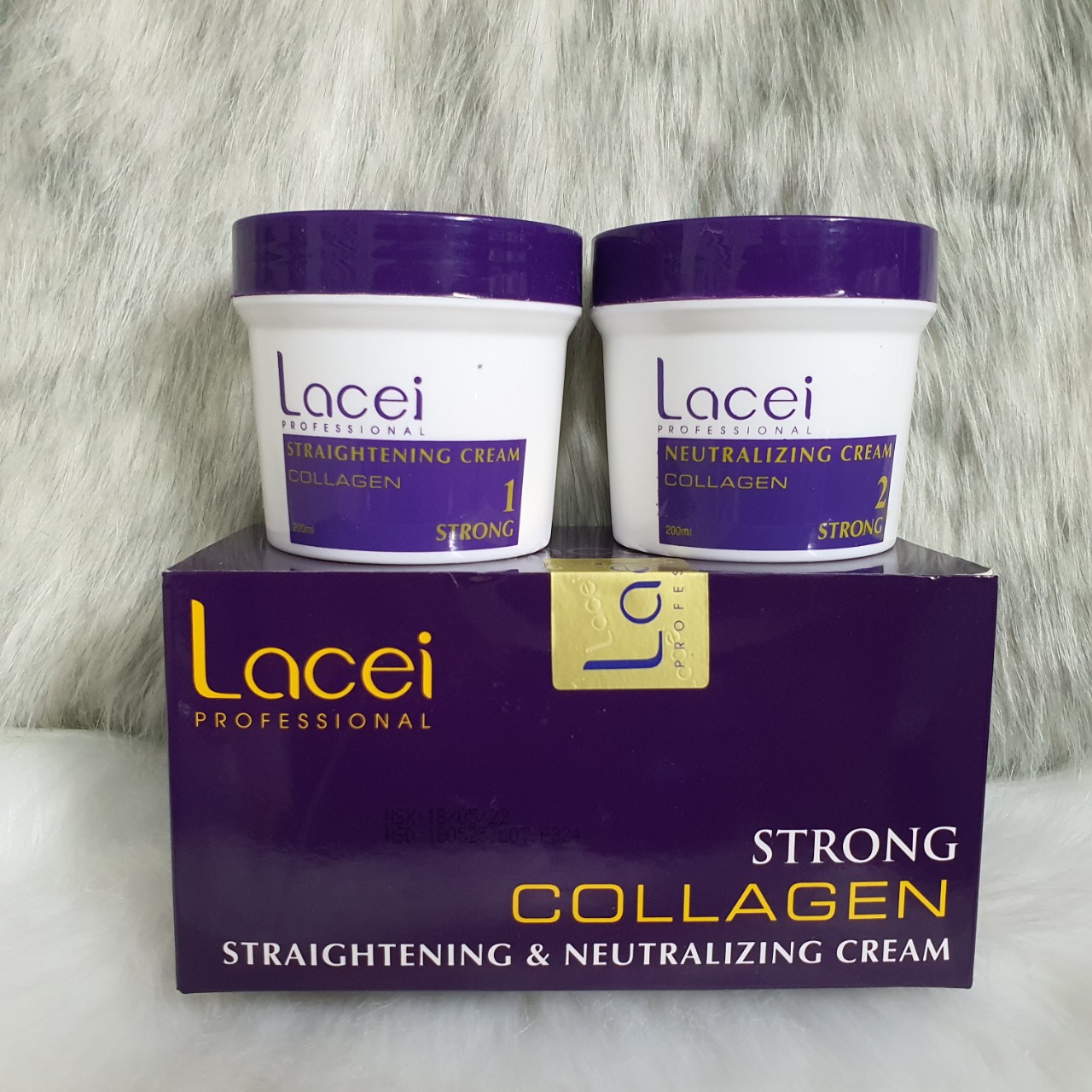 Kem duỗi tóc bóng mượt dùng cho cá nhân tại nhà Lacei Collagen (200mlx2)