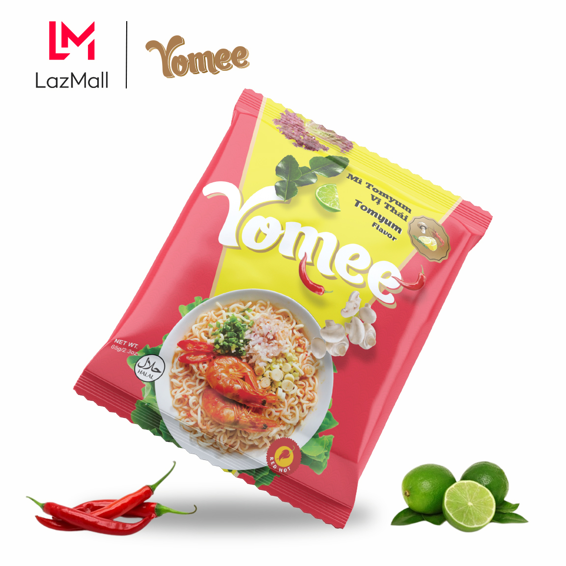 Quà tặng dùng thử không bán - mì yomee gói 65g - hàng xuất khẩu - 1 gói dùng thử