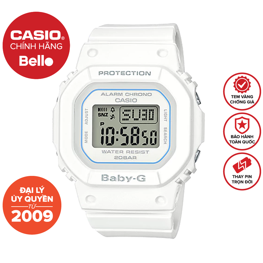 Đồng hồ nữ dây nhựa casio baby-g bgd-560-7 chính hãng bảo hành 5 năm pin trọn đời