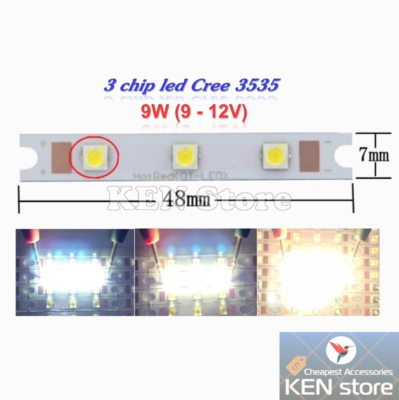 Thanh led, chip led, nhân led 15w 3 chip xpe 3535