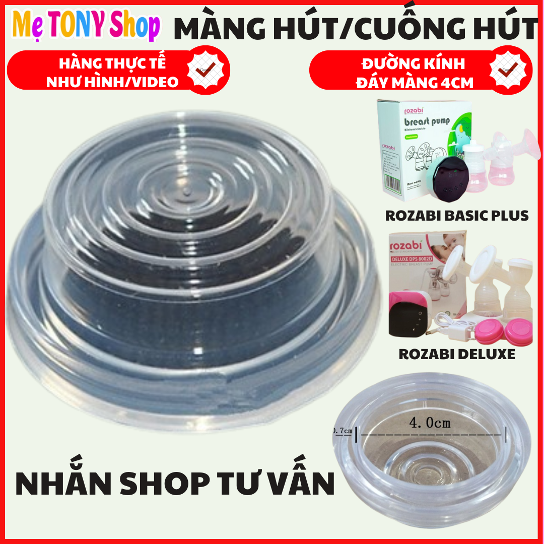 ROZABI Màng Hút Sillicon Cuống Hút Sillicon-Máy Hút Sữa Điện Đôi ROZABI BASIC PLUS ROZABI DELUXE Lẻ 1 Cái