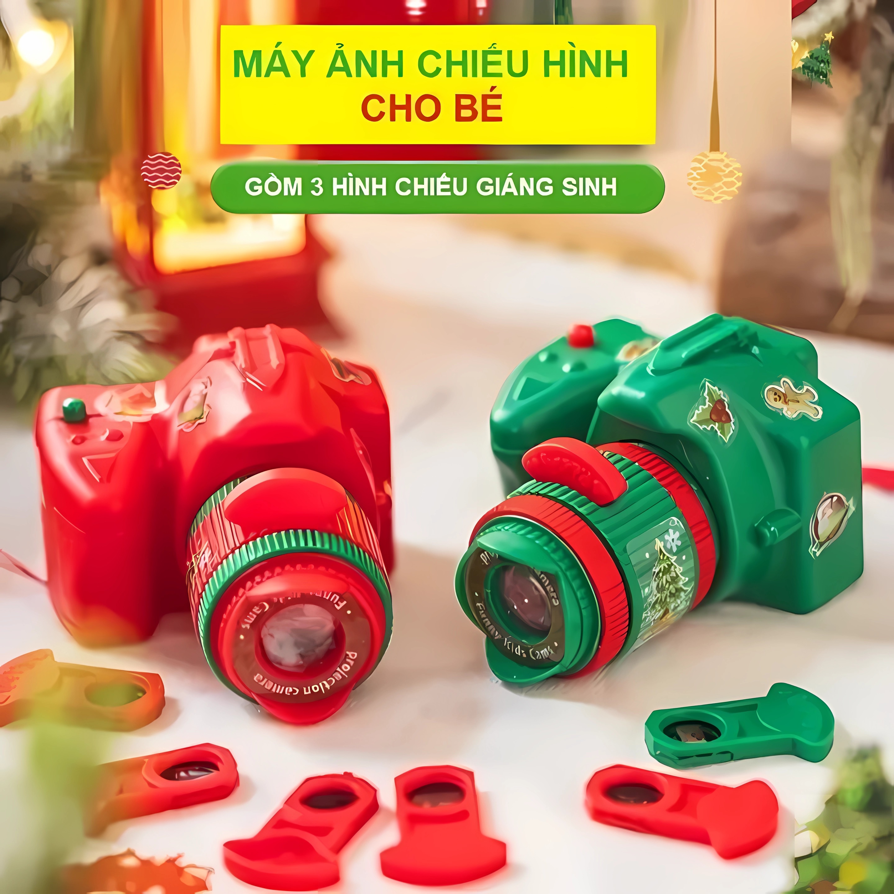 Đồ chơi máy ảnh đèn chiếu giáng sinh
