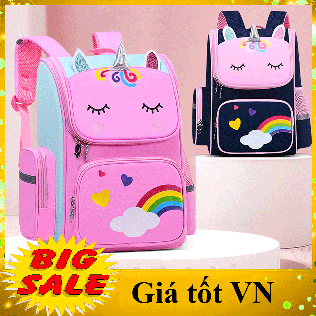 [SIZE 41CM- DÀNH CHO LỚP 3-7] Balo chống gù xinh xắn cho bé gái, bé trai, siêu nhẹ, siêu xịn, cặp sách học sinh có phản quang, chống gù lưng