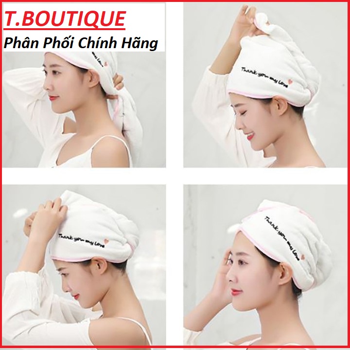 Khăn quấn đầu, ủ tóc khô tóc siêu thấm