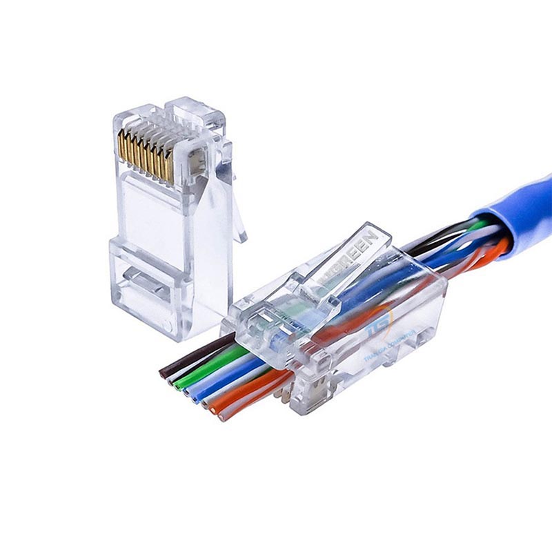 Hạt mạng rj45 xuyên thấu hộp 50 chiếc cat5/cat6 ugreen 20798