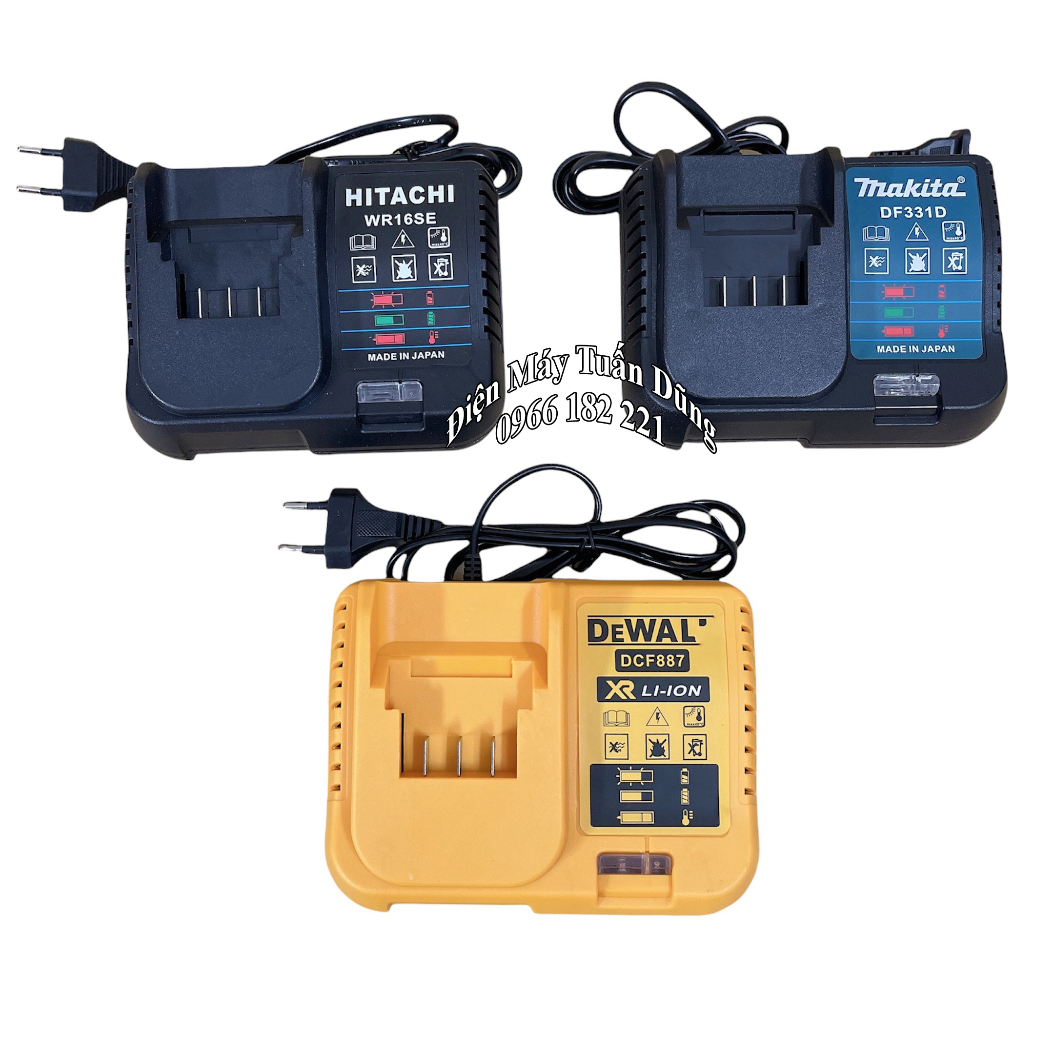 Đế sạc pin De.Walt Makita Hitachi Chân pin nội địa 22mm