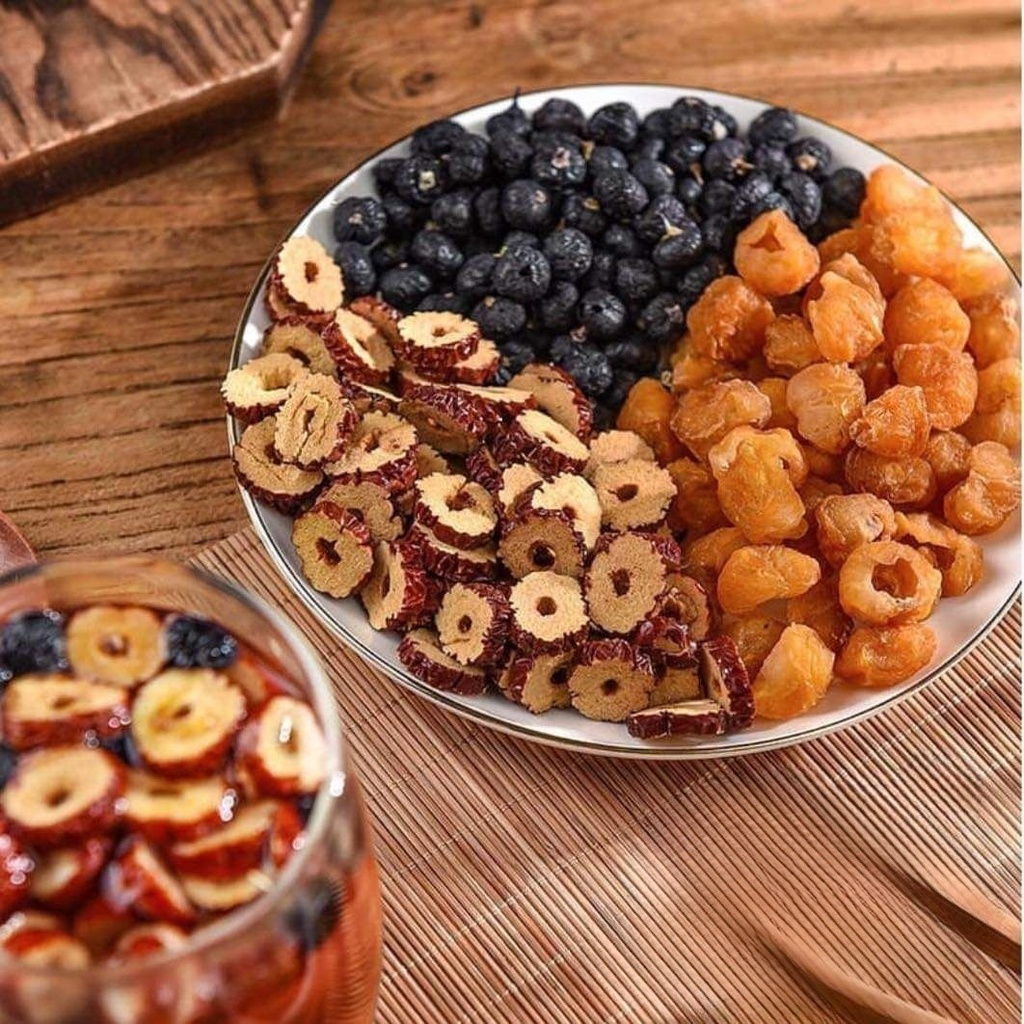 Trà long nhãn mix hắc kỷ tử, táo đỏ satoso gói 10g