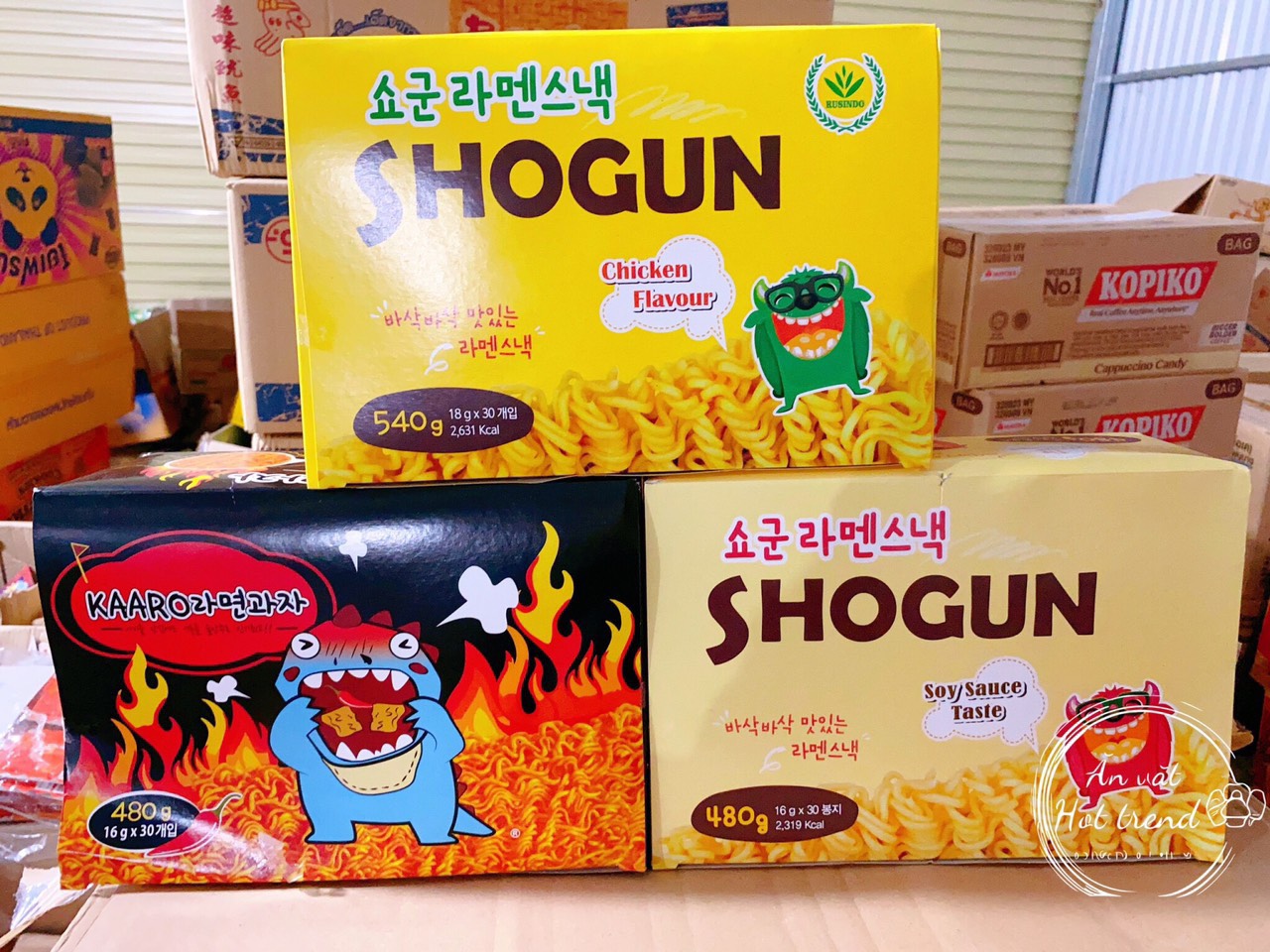 Mỳ tôm trẻ em ăn liền shogun làm từ khoai tây hộp 30 gói