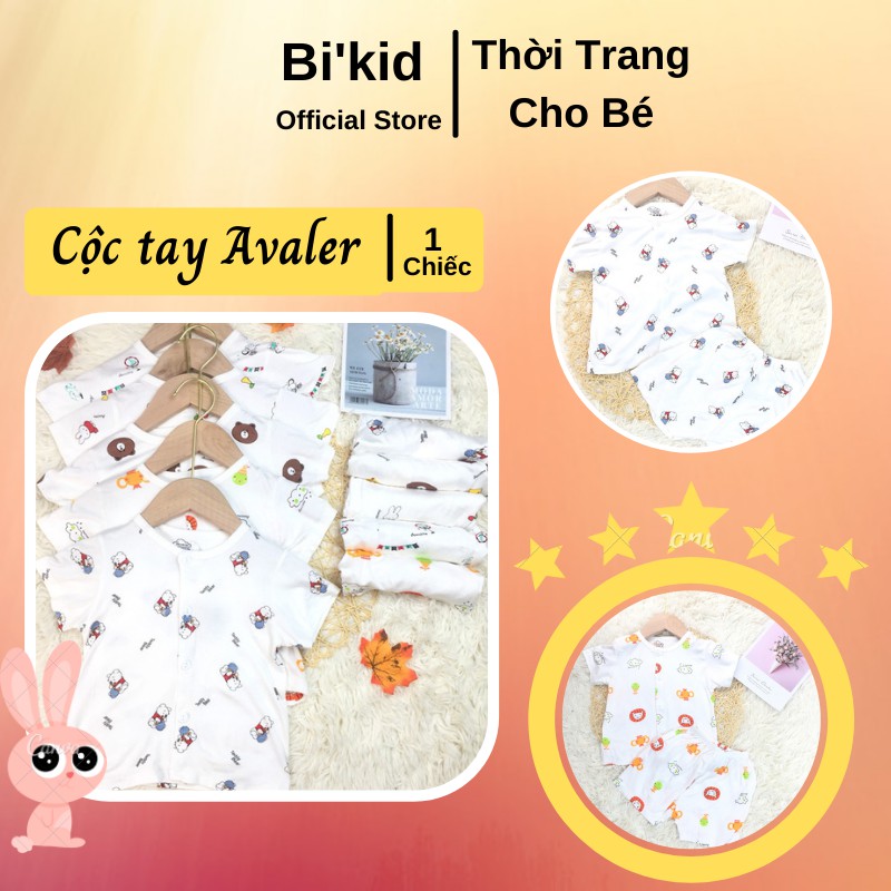 Bộ quần áo sơ sinh cộc tay thun lạnh cho bé Size 4-14kg
