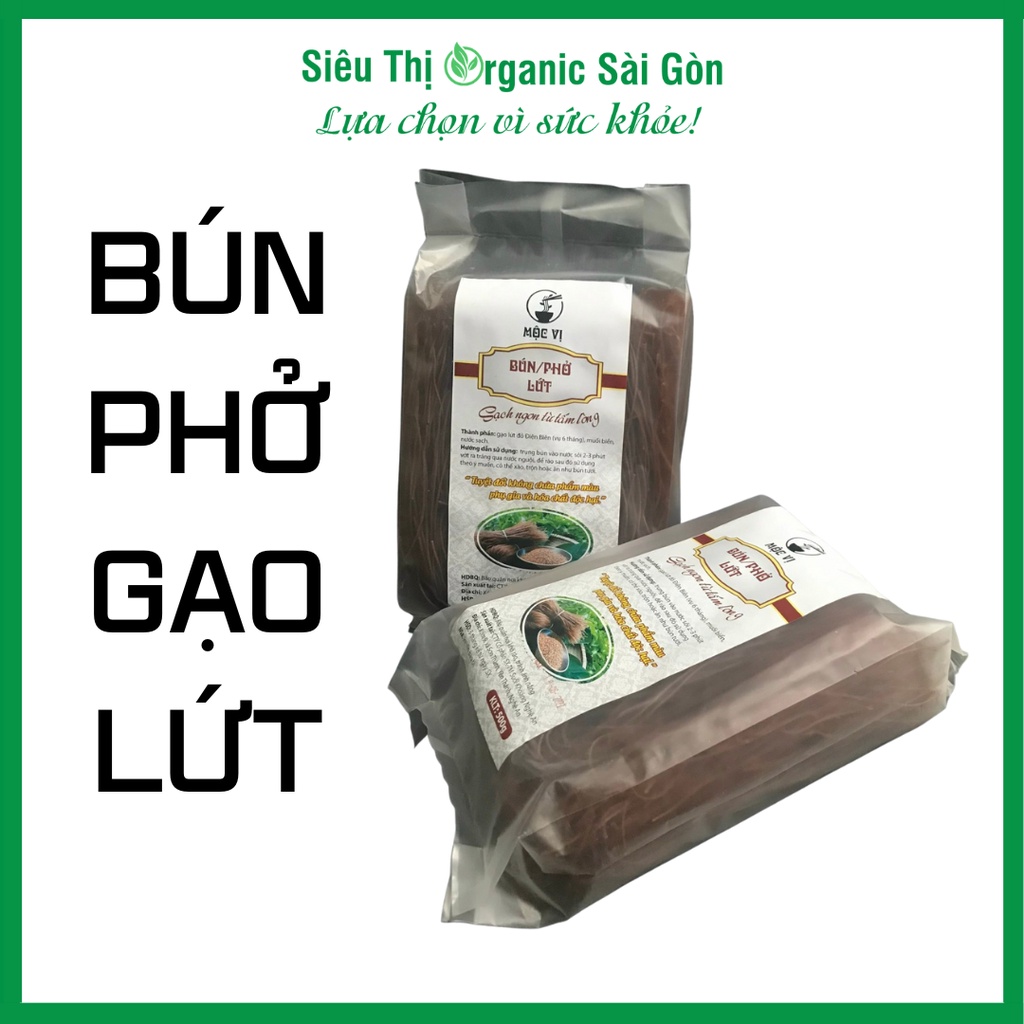 Bún gạo lứt, bún gạo đỏ mộc vị, bún gạo lứt thực dưỡng, eatclean 500gram