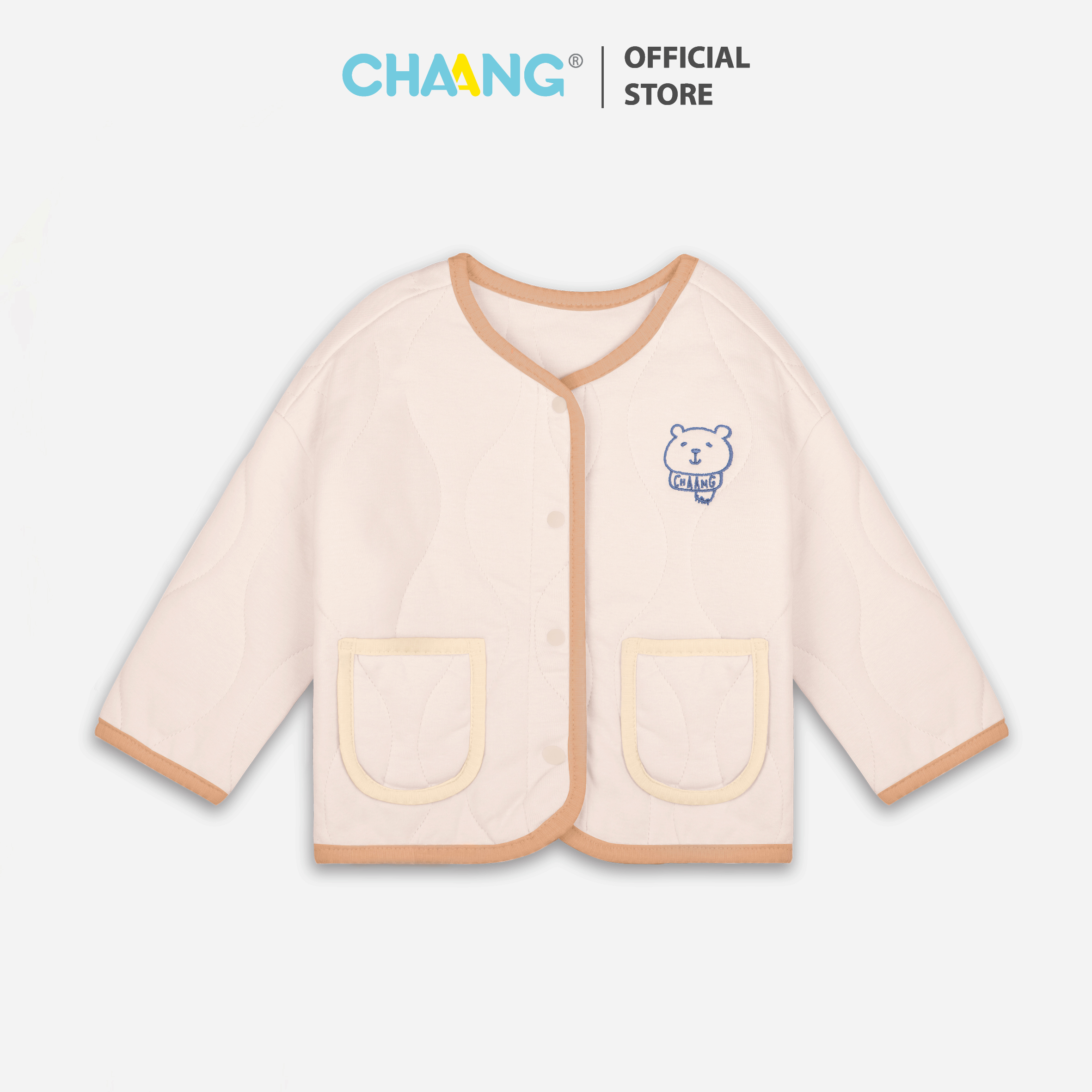 Áo khoác chần bông cho bé gái northern hồng chaang-form nhỏ tăng 2 size