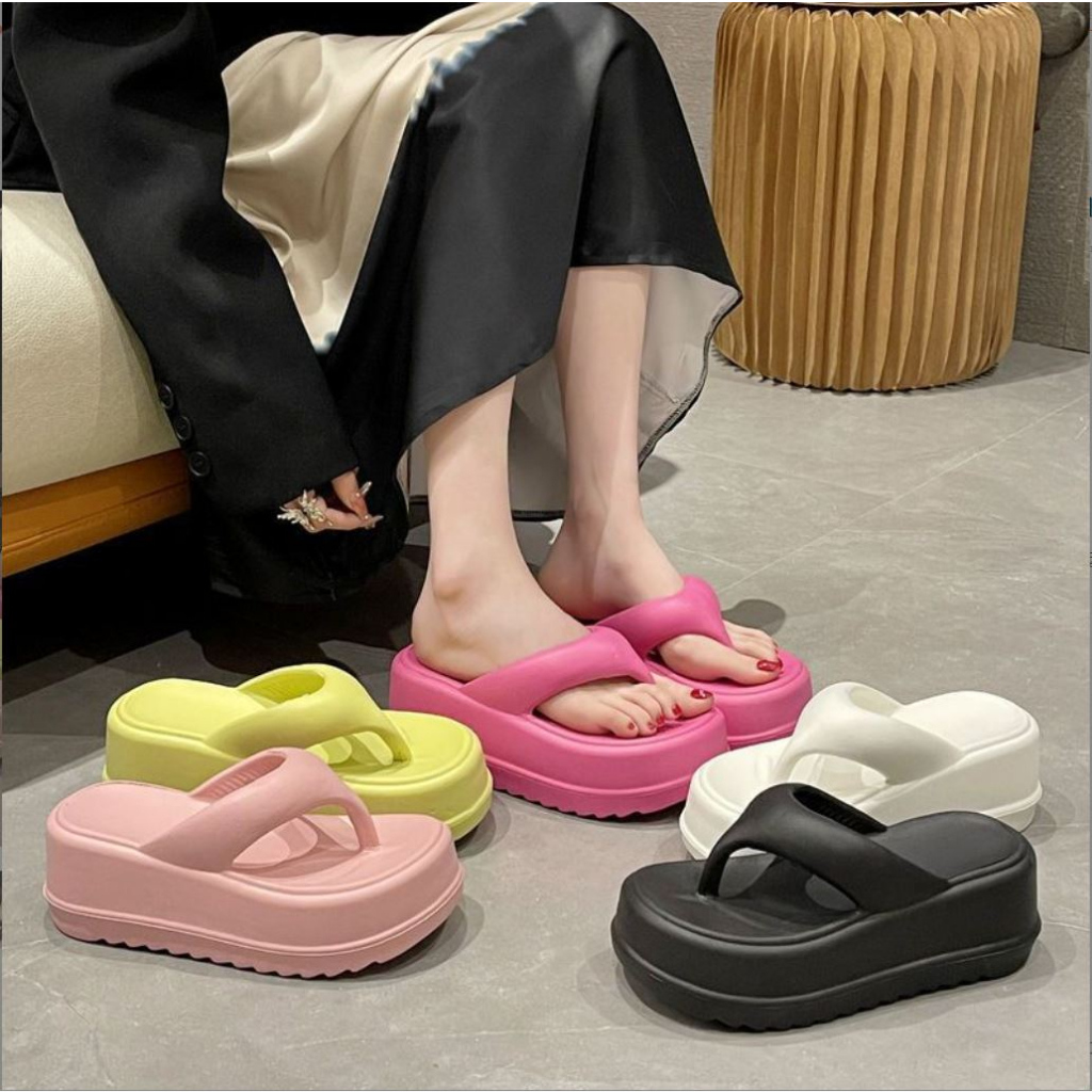 Dép kẹp nữ thời trang đế cao 5cm chất eva siêu nhẹ
