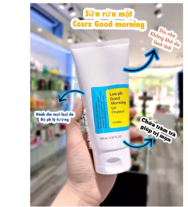 Sữa Rửa Mặt Cosrx Low Ph Good Morning Gel Cleans Ngừa Mụn Trắng Da