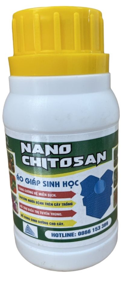 Nano chitosan  ( 100ml):  Chế phẩm sinh học tăng cường hệ miễn dịch;  thuốc diệt tuyến trùng hại rễ; diệt vi khuẩn bảo vệ cây trồng + QT