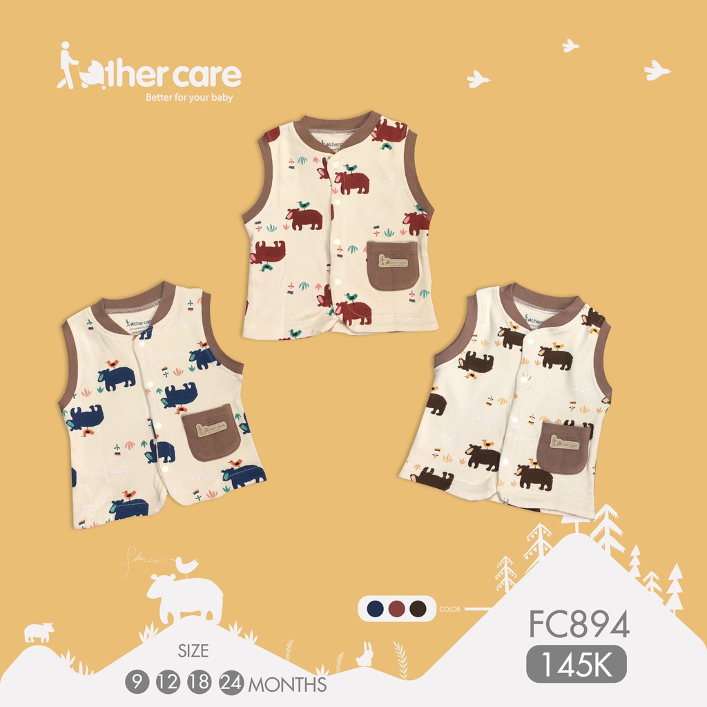 Áo ghi lê fathercare trẻ em nỉ - gấu fc894