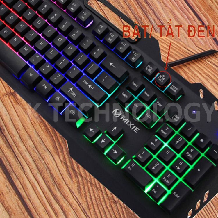 BÀN PHÍM GAMING LED MIXIE X800 BÀN PHÍM CHƠI GAME BÀN PHÍM GIẢ CƠ