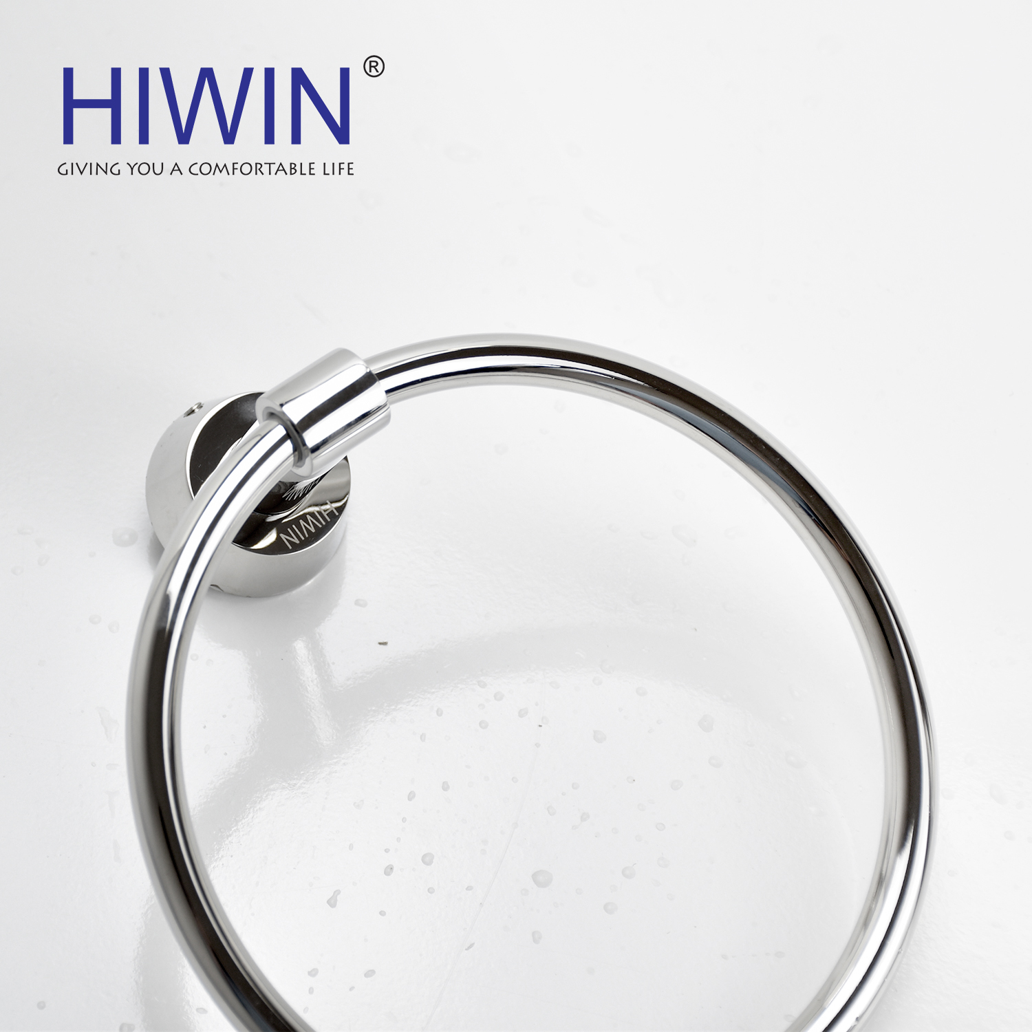 Vòng treo khăn inox 304 mặt gương sáng bóng cao cấp Hiwin Y-635