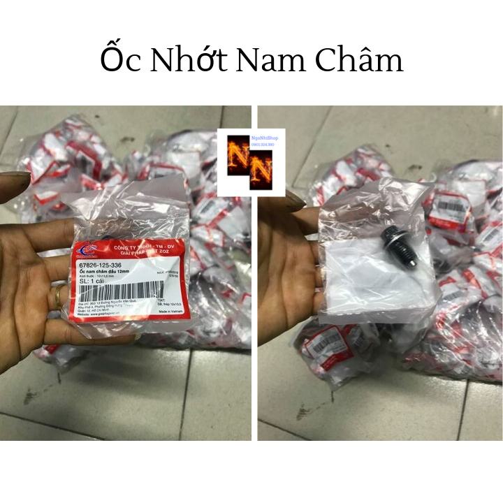 Ốc Nhớt Nam Châm Hút Mạt Sắt Bảo Vệ Động Cơ Xe Máy
