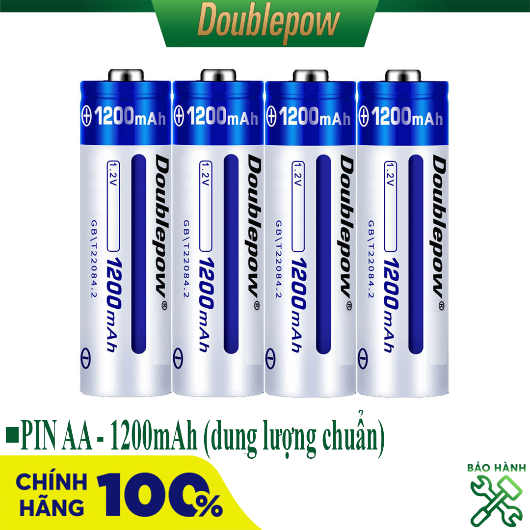 Pin sạc AA 1200mAh Doublepow - Có hộp đựng pin kèm theo