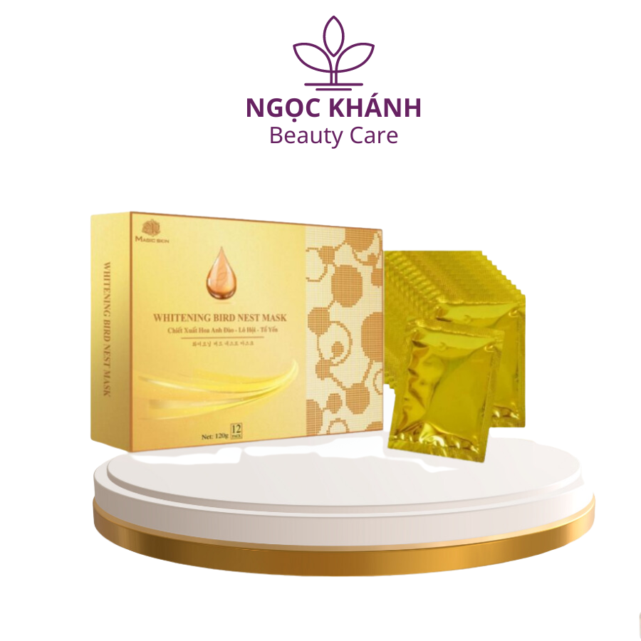 Mặt Nạ Trắng Da Magic Skin | Mặt Nạ Ủ Yến Cấy Trắng Hộp 12 Gói