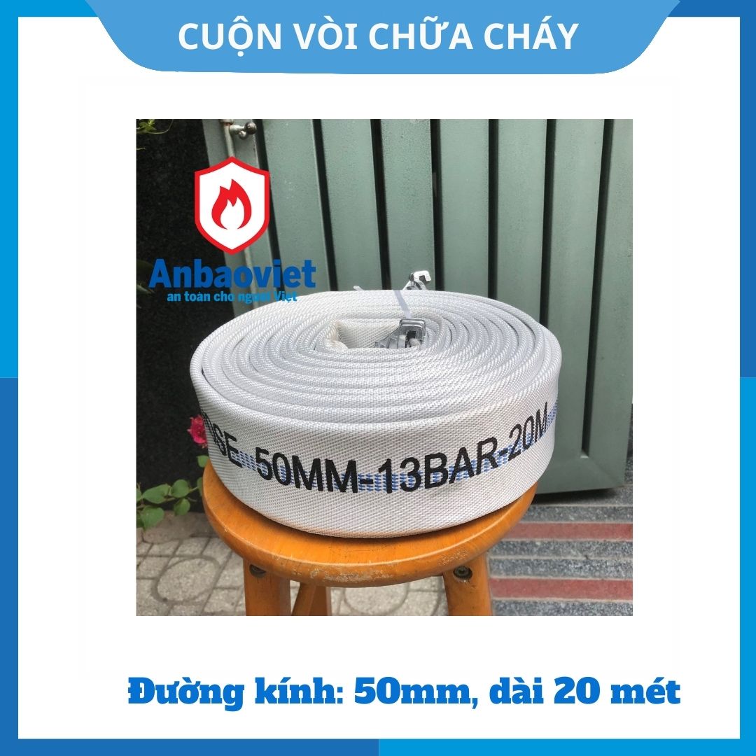 Vòi chữa cháy áp suất 13bar, dài 20 mét , bao gồm khớp nối 02 đầu