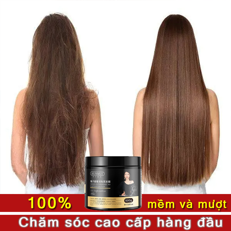 Trứng cá muối mặt nạ tóc làm cho tóc mềm và mượt phục tóc hồi Nuôi Dưỡng Mềm Mượt cao cấp phục hồi Khô hư tổn