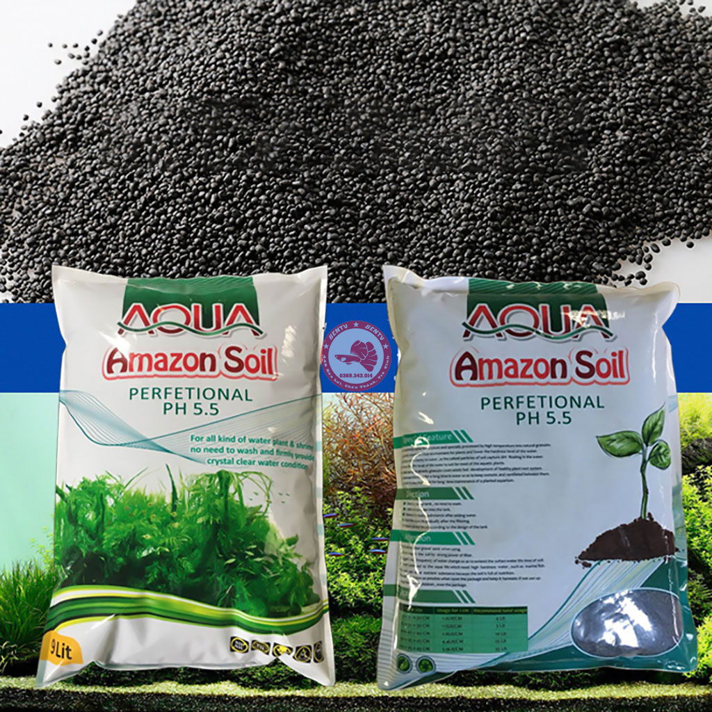 Phân Nền Thủy Sinh Aqua Amazon Soil - Màu Đen Bóng Loại Tốt