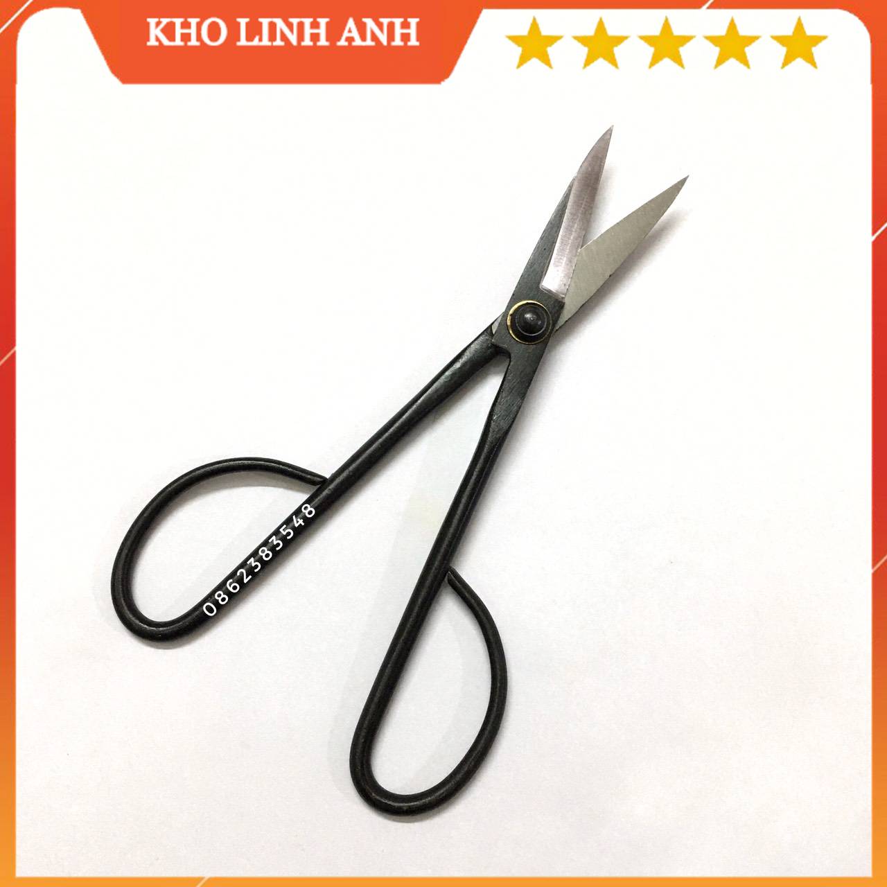 Kéo tỉa dăm thép đen, tỉa lá cây cảnh bonsai - KT0007