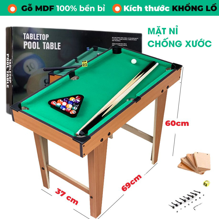 Bàn bida mini cao cấp loại bàn bia lỗ chất lượng cao lót nỉ và làm từ gỗ MDF chăc chắn